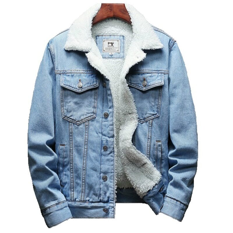 Jaqueta Masculina Jeans Scale - Forrada com Pelo