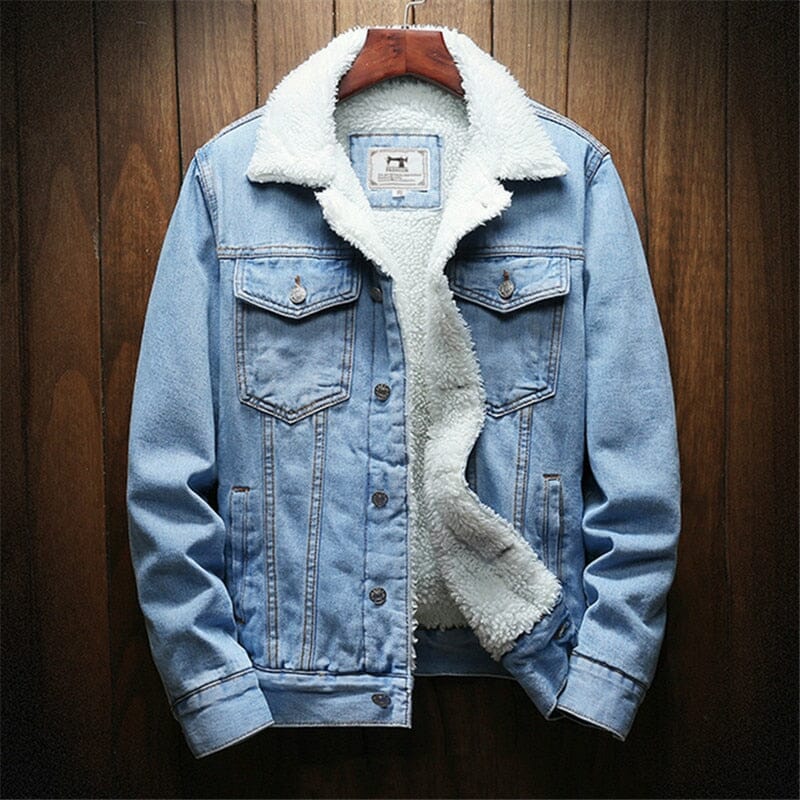 Jaqueta Masculina Jeans Scale - Forrada com Pelo